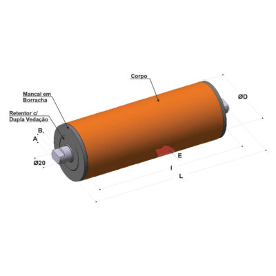 roletes  metalicos usinaveis aço borracha vulcanizados borracha