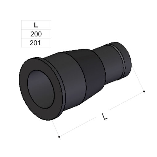 apoio do ciclone - ø123xø10xlmm borracha