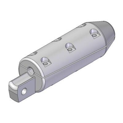 cabeça do estabilizador ø53x195mm - para cabo ø12mm metálicos e usináveis aço