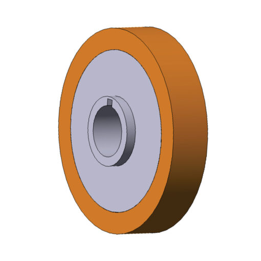 roda de avanço vulcanizada tipo 2 metálicos e usináveis aço borracha e vulcanizados silicone