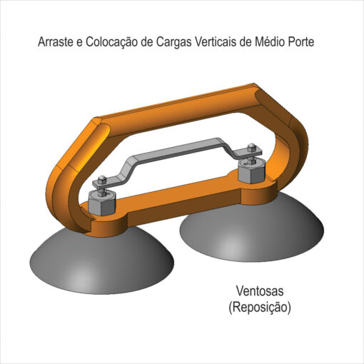 suporte duplo montado com ventosas metálicos e usináveis aluminio borracha e vulcanizados borracha